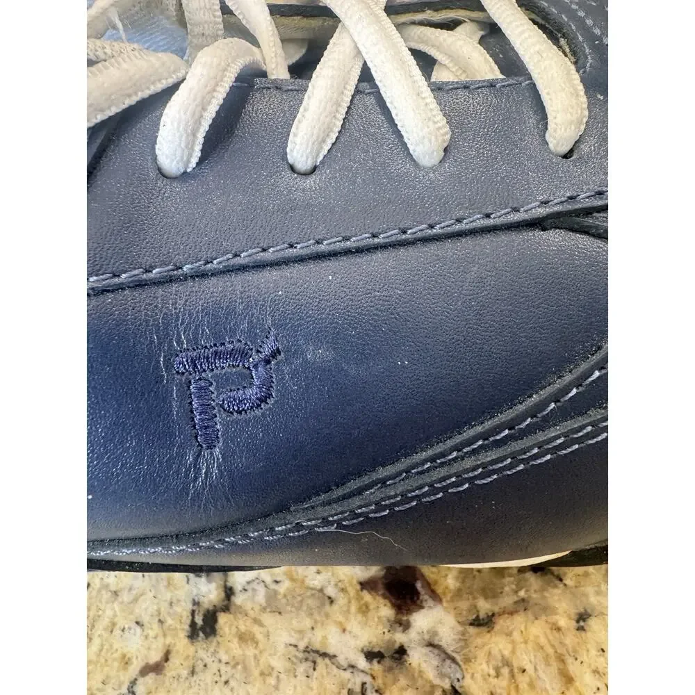 Propet FLAIR Navy blue comfort Leather Walking Shoes 9.5 EE Wide Healthcare